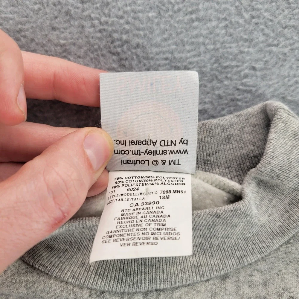 Smiley Sweatshirt‎ Kids 18M Gray Vintage Have a Nice Millennium Space Graphic